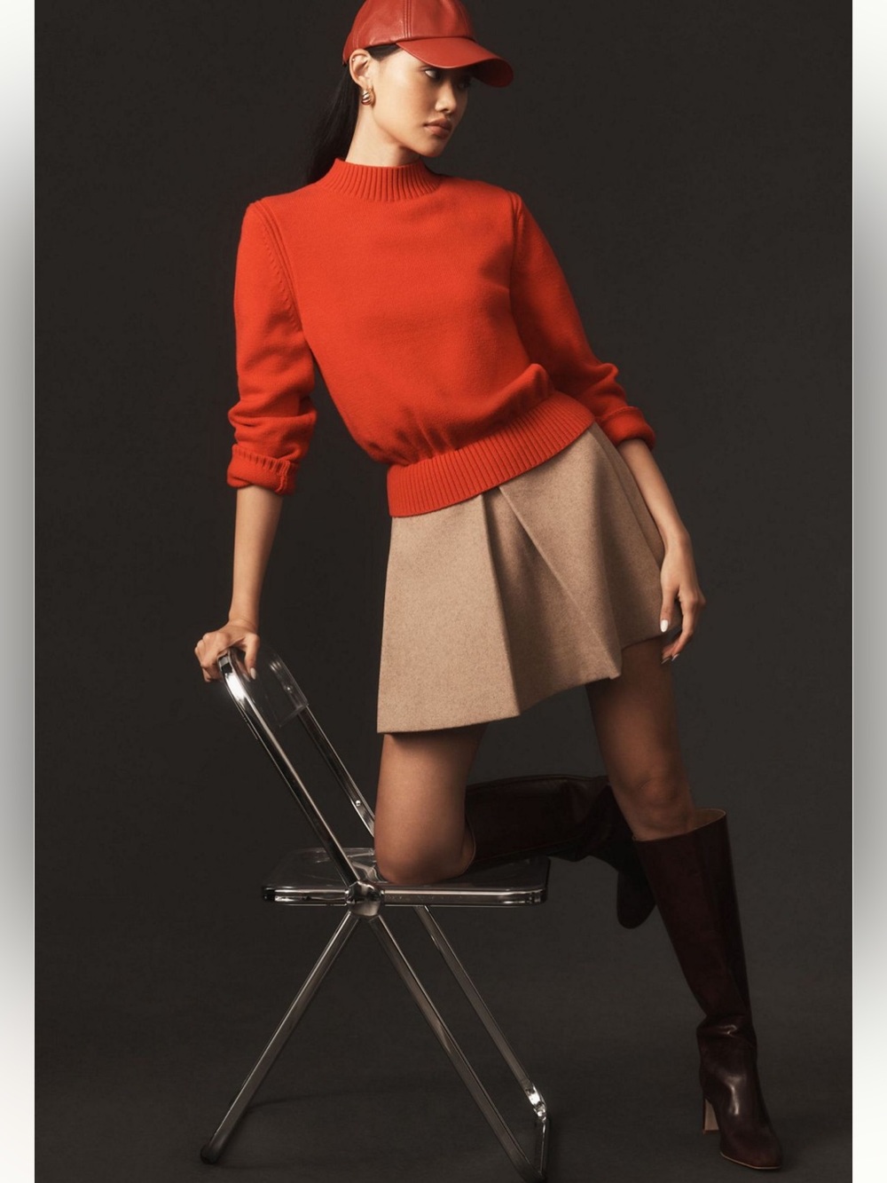 Mare Mare Twofer Mock-Neck Sweater Dress